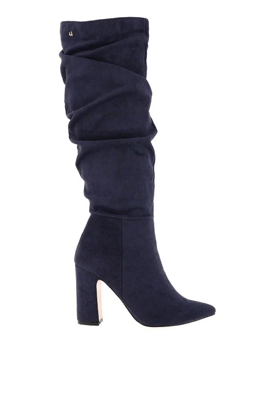 women's suede bootsUna Healy Famous Friend Knee High Boot, Cobalt Navy