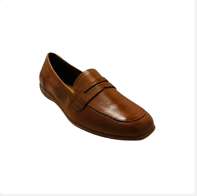 Men's loafers with a perforated leather upper for ventilation74822 Camel Leather Loafer