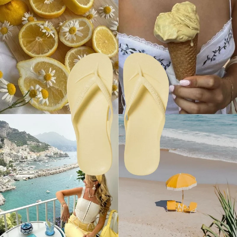 Flip - flop style men's sandals for beach wearArchies Jandals Lemon