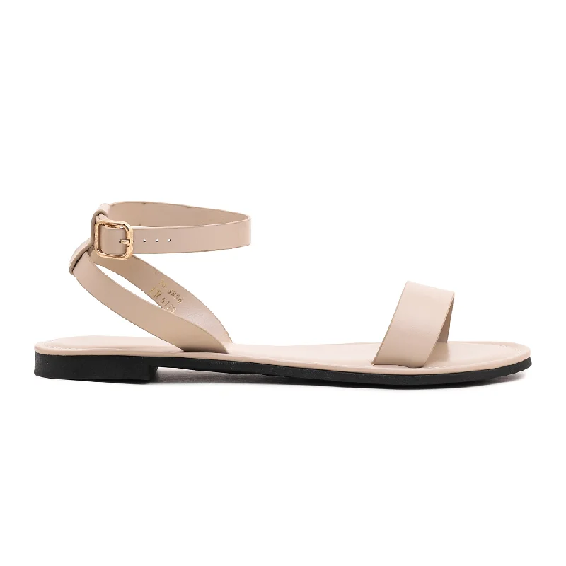 Men's sandals with a decorative buckle or charmBeige Formal Sandal FR5173