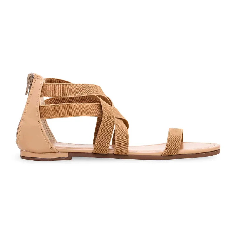 Men's sandals with a durable outer soleBeige Formal Sandal FR5260