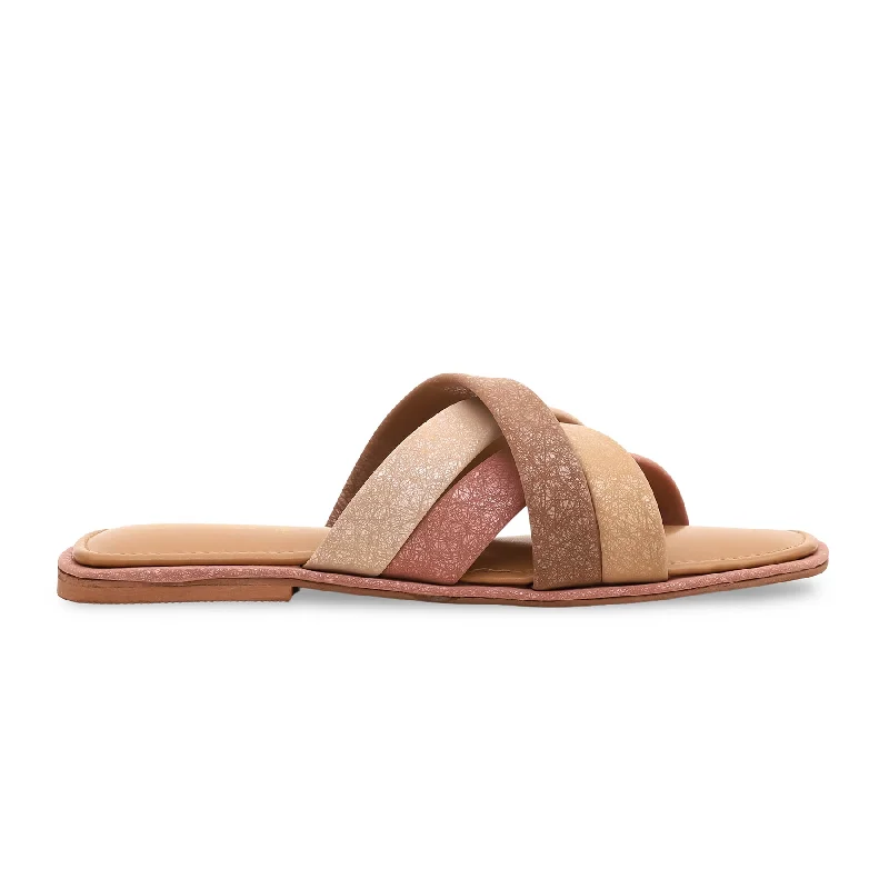 Men's sandals with a flexible sole for easy movementBeige Formal Sandal FR8175