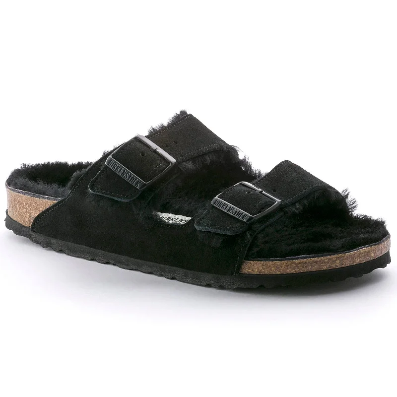 Men's leather sandals with an adjustable strapBirkenstock Arizona Shearling