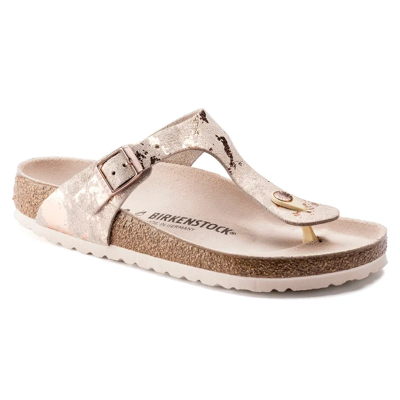 Men's sandals with a shock - absorbing insoleBirkenstock Gizeh Vintage Metallic