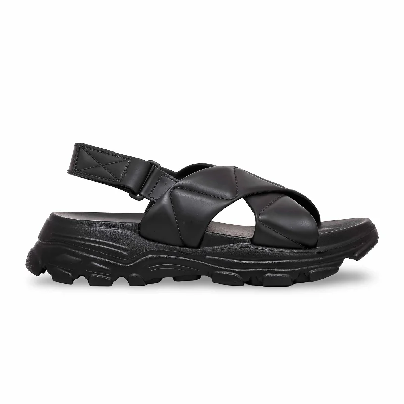 Men's sandals with a buckle closureBlack Casual Sandal CL9305