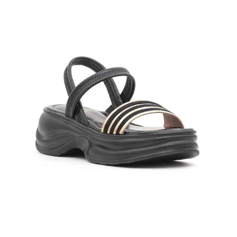 Men's sandals with a shock - absorbing insoleWomen Black Formal Sandal FR5102