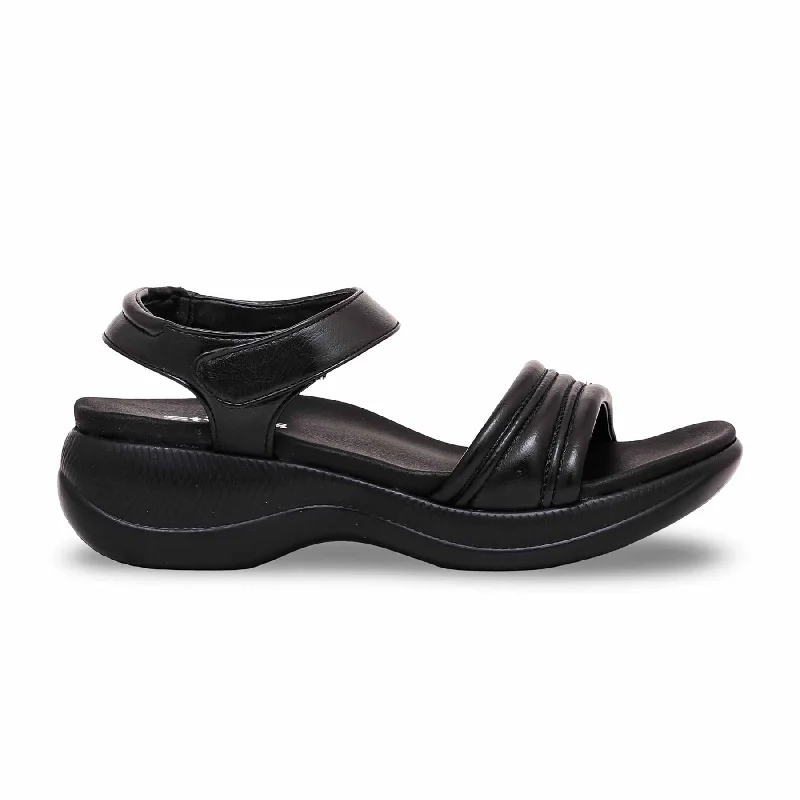 Men's sandals with a durable outer soleBlack Formal Sandal PU0292