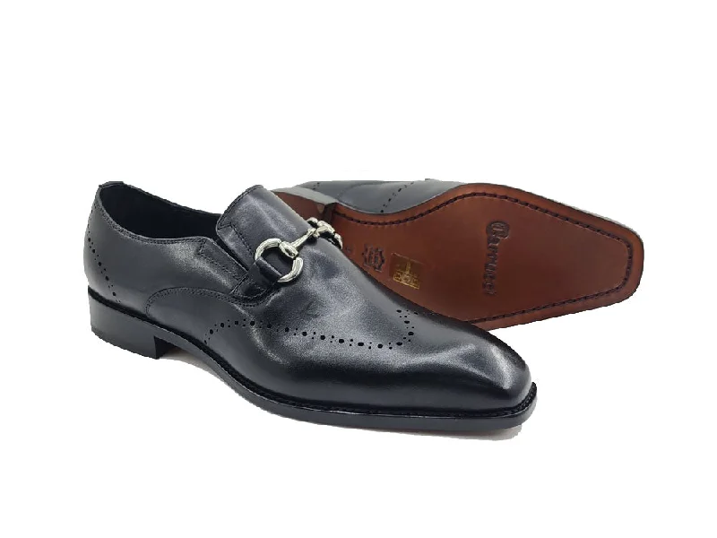 Men's loafers with a pointed toe for a stylish appearanceBurnished Calfskin Loafer Leather Sole