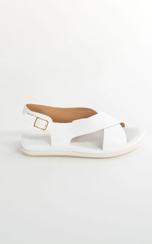 Men's sandals with a cushioned footbedCecilia Sandals | White