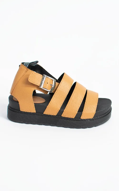 Men's sandals with a padded heelDot Platform Sandals | Camel