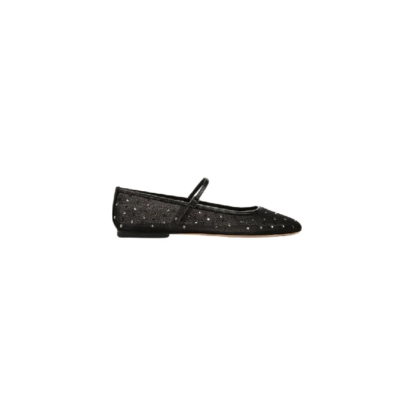 Men's loafers with a tassel front for a classic lookEllie Mesh Crystal Black Diamond Flat