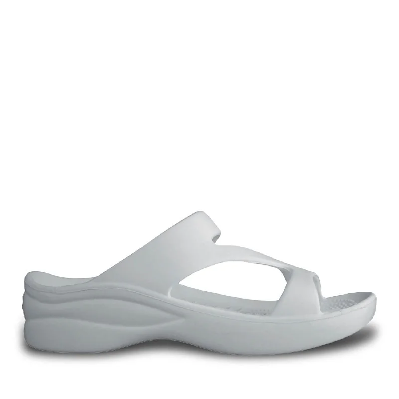 Men's sandals with a decorative buckle or charmGirls' Z Sandals - White