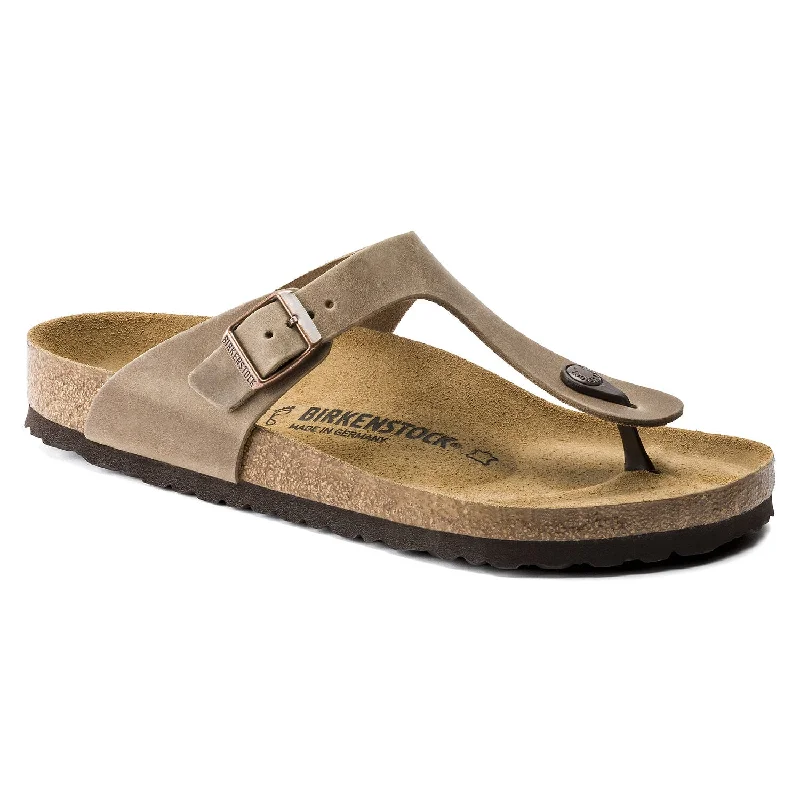 Men's sandals with a contrast stitching detailGizeh - Tobacco