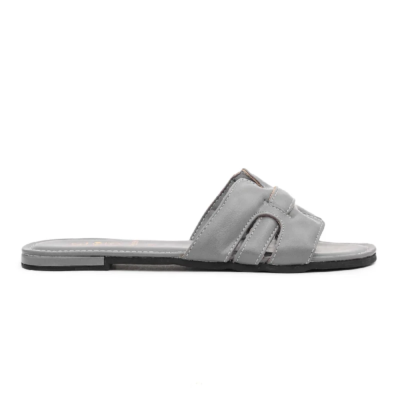 Men's sandals with a padded heelGrey Formal Sandal FR8056