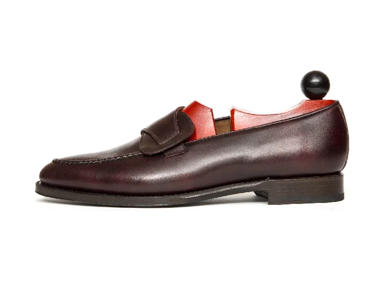 Men's loafers with a cushioned footbedHawthorne - MTO - Plum Museum Calf - TMG Last - Single Leather Sole