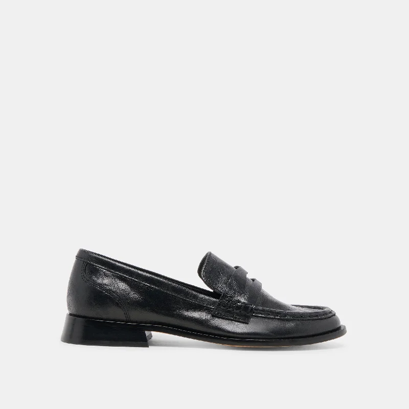 Men's loafers with a cushioned footbedHILLY LOAFERS BLACK LEATHER