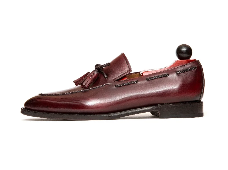 Men's loafers with a rubber sole for durabilityIssaquah - MTO - Burgundy Calf - LPB Last - Single Leather Sole