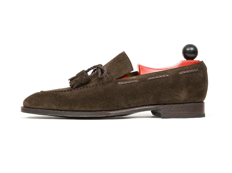 Men's loafers with a low - heeled designIssaquah - MTO - Moss Suede - LPB Last - Single Leather Sole