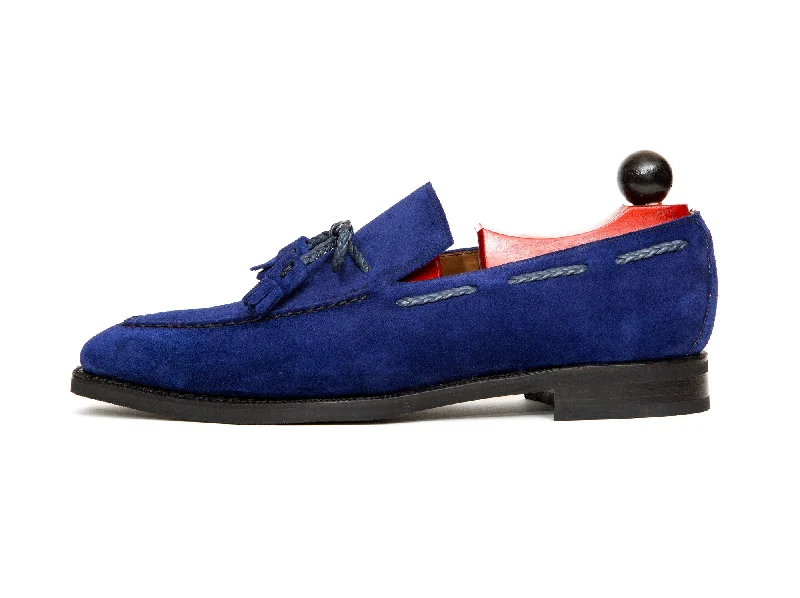 Men's loafers with a rubber sole for durabilityIssaquah - MTO - Vivid Blue Suede - MGF Last - City Rubber Sole