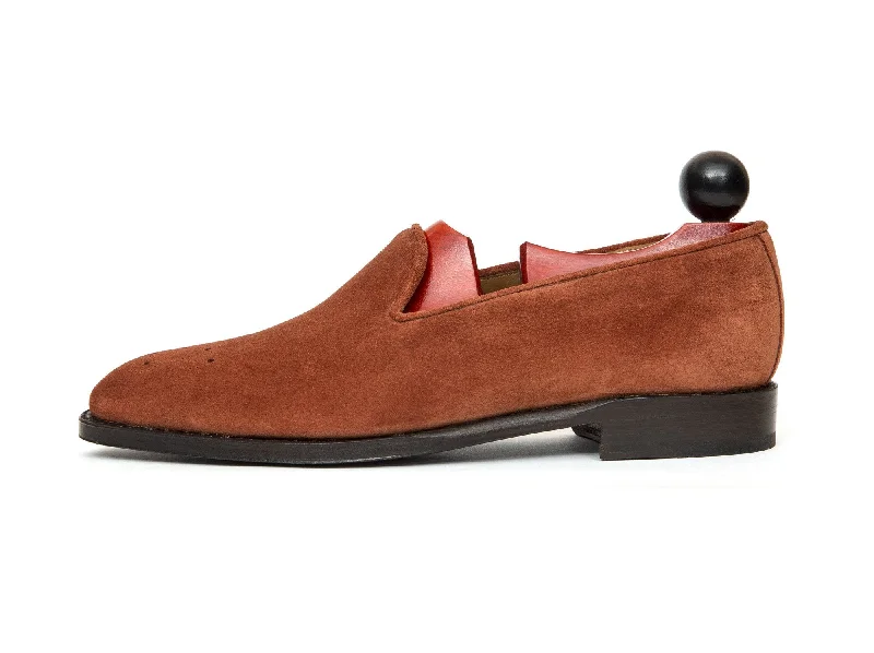 Men's loafers with a rubber sole for durabilityLaurelhurst - MTO - Rust Suede - LPB Last - Single Leather Sole