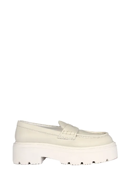 Men's loafers with a leather lacing systemOlimpia Loafers - Bianco