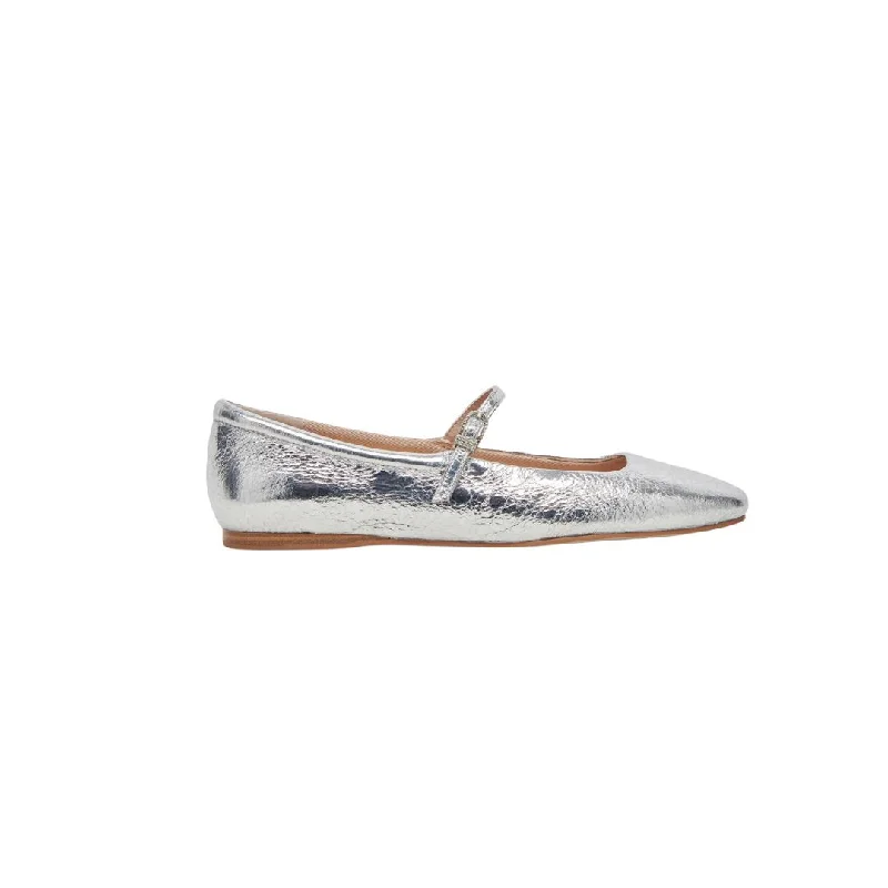 Men's loafers with a rubber sole for durabilityReyes Ballet Flats Silver