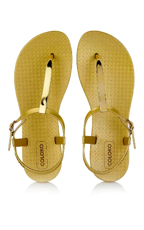 Men's sandals with a removable insole for cleaningSakuna Sandal | Gold