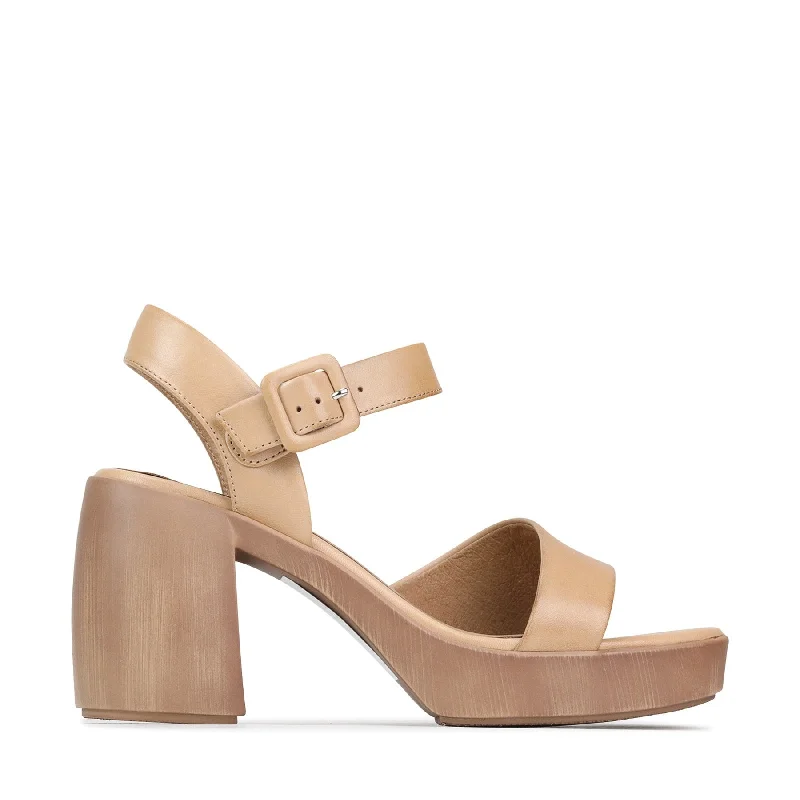 SPIGA SANDAL BLOCK HEEL LEATHER