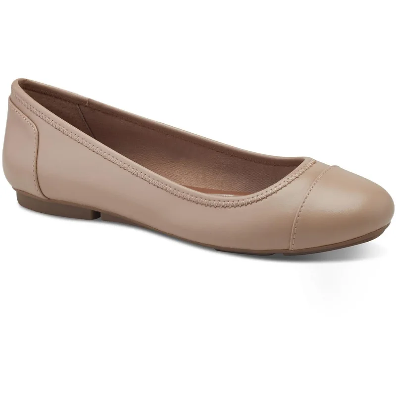 Men's Oxfords with a cap - toe design and a rubber heelStyle & Co. Womens Trishhp Faux Leather Slip On Ballet Flats