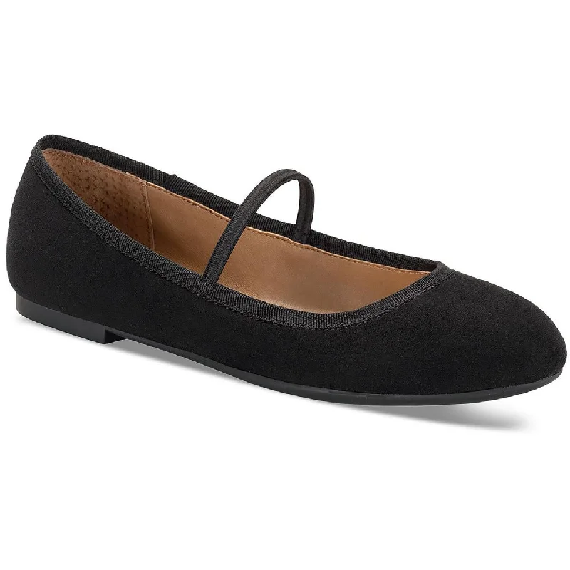 Men's Oxfords with a perforated leather strap for ventilationSun + Stone Womens Faux Suede Padded Insole Ballet Flats