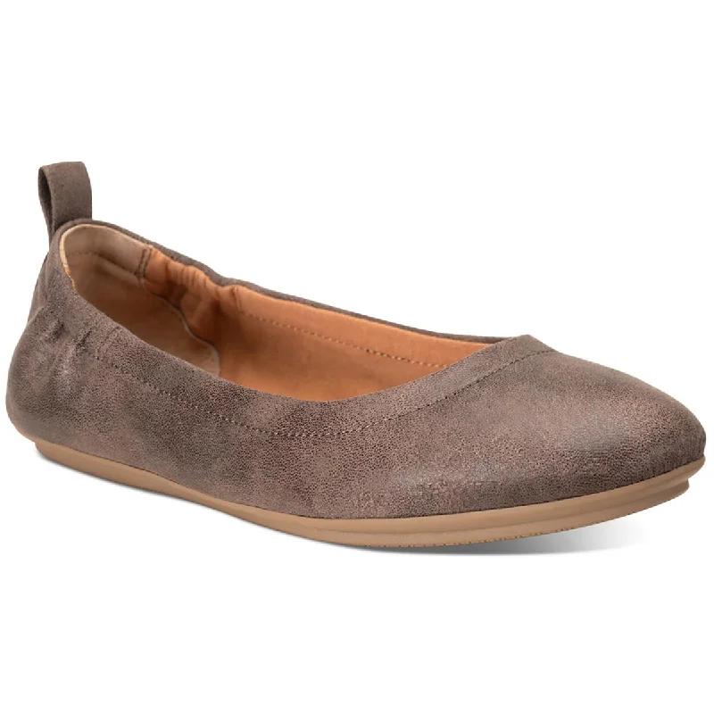 Men's Oxfords in a dark burgundy leather for a unique styleSun + Stone Womens Luccia Microsuede Comfort Ballet Flats