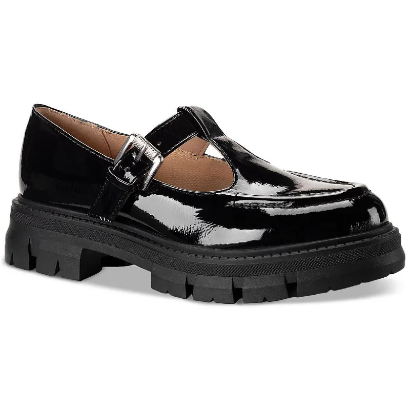 Men's Oxfords with a high - quality leather upperSun + Stone Womens LUNNA Patent Leather Lugged Sole Mary Janes