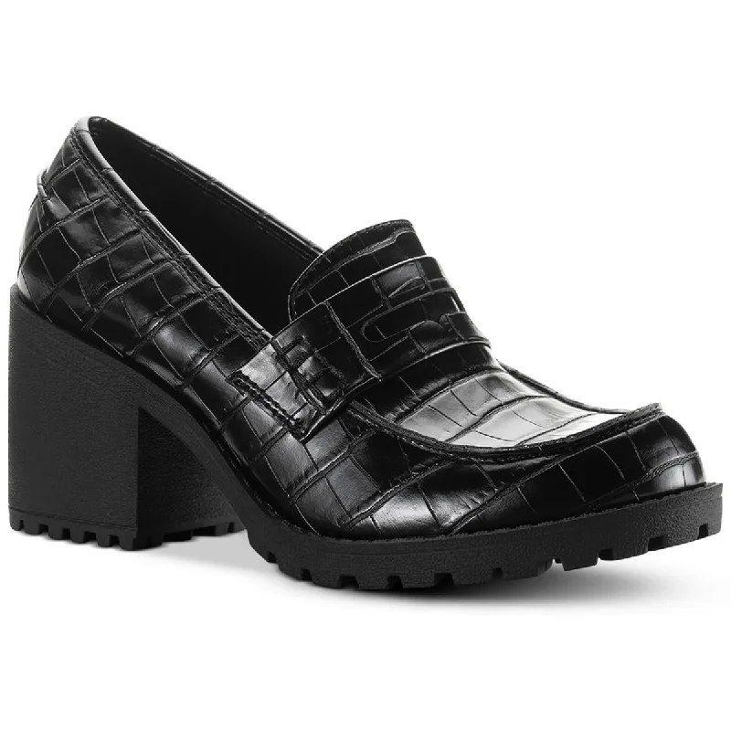 Men's Oxford shoes with a polished leather finishSun + Stone Womens Maycee Solid Heeled Loafers