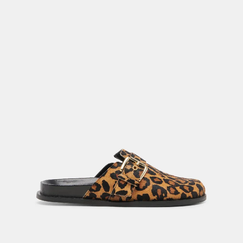 Men's loafers with a contrast stitching detailSUNDAY FLATS LEOPARD CALF HAIR