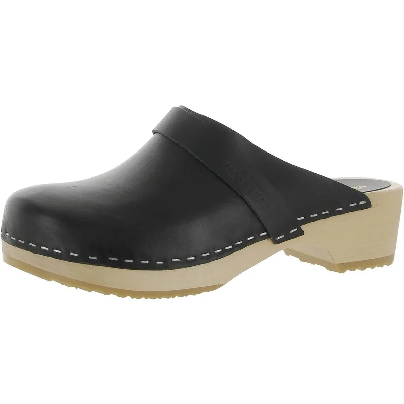 Men's Oxford shoes with a padded insole for all - day comfortSwedish Hasbeens Womens Swedish Husband Leather Slip-On Clogs