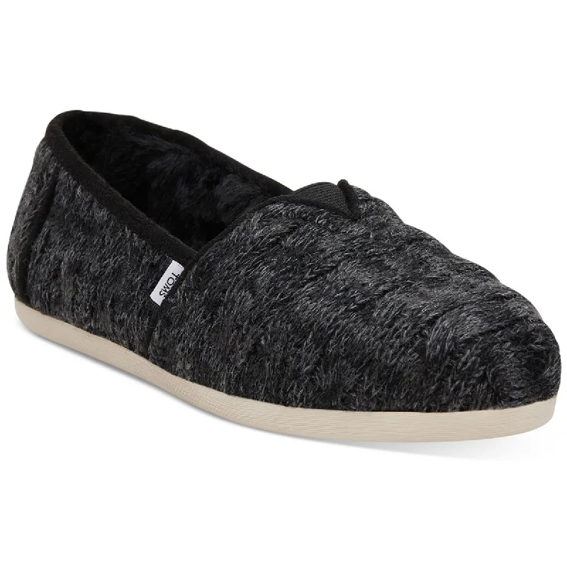 Men's Oxfords with a contrast stitching on the weltToms Womens Alpargata Flats Faux Fur Loafers