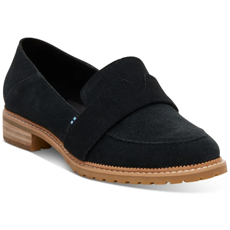 Men's Oxfords with a lace - up closure and a narrow fitToms Womens Mallory Faux Suede Slip On Loafers