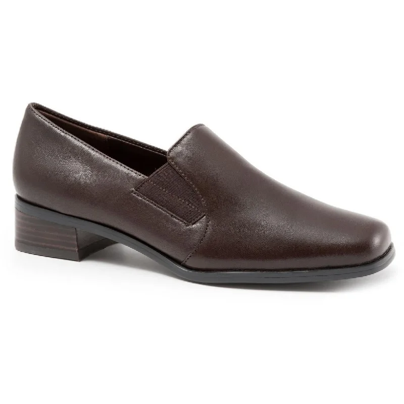 Men's Oxford shoes with a buckle closure and a pointed toeTrotters Womens Ash Leather Square Toe Loafers