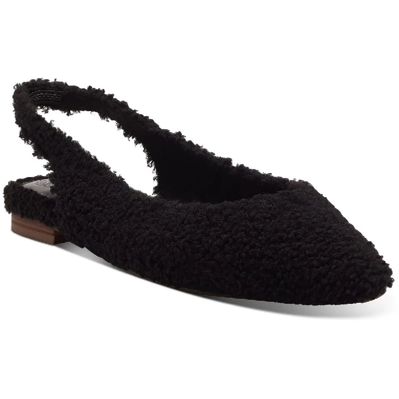 Men's Oxfords with a contrast stitching on the weltVince Camuto Womens Presnue Faux Fur Slip On Slingbacks