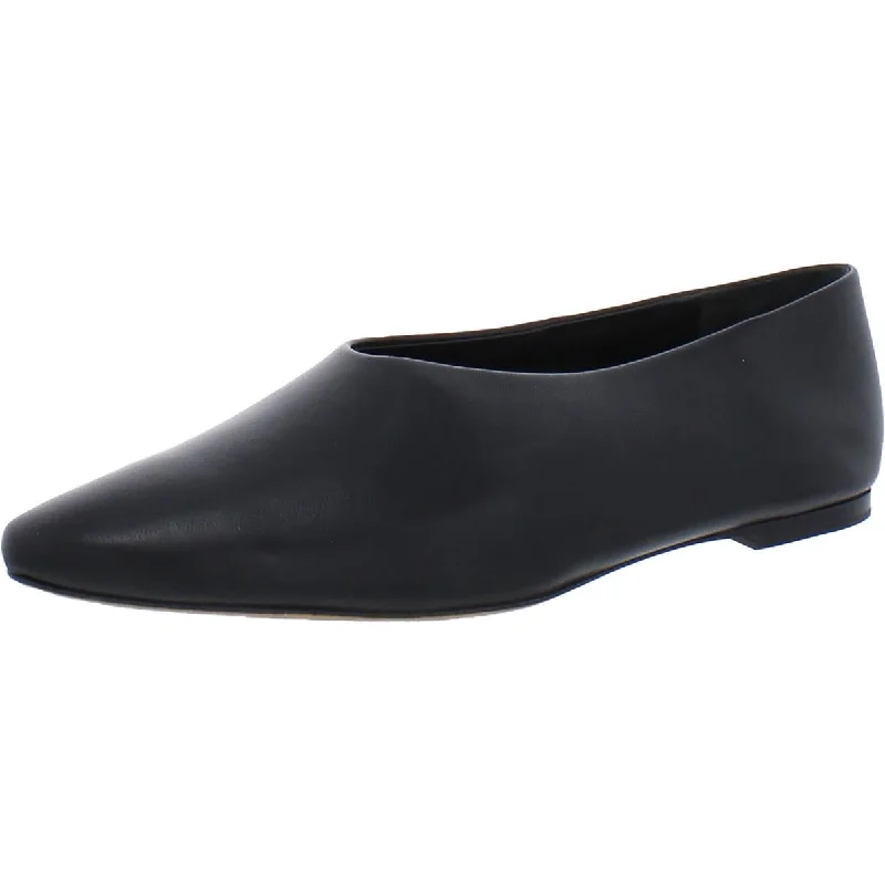 Men's Oxford shoes with a decorative inlay on the toeVince Womens Behati Leather Slip On Flats Shoes