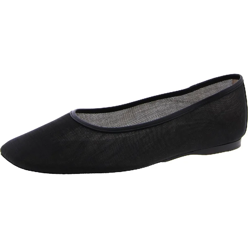 Men's Oxfords with a high - quality leather upperVince Womens LEAH Sheer Mesh Ballet Flats