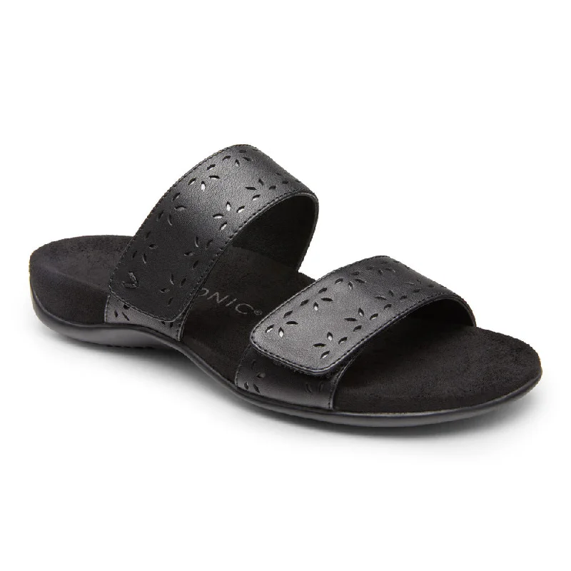 Men's sandals in a neutral color like black or brownVionic Randi Slide Leather