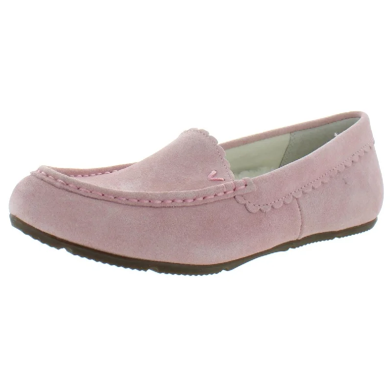 Men's Oxfords with a low - heeled design and a square toeVionic Womens Mckenzie Suede Comfort Loafers