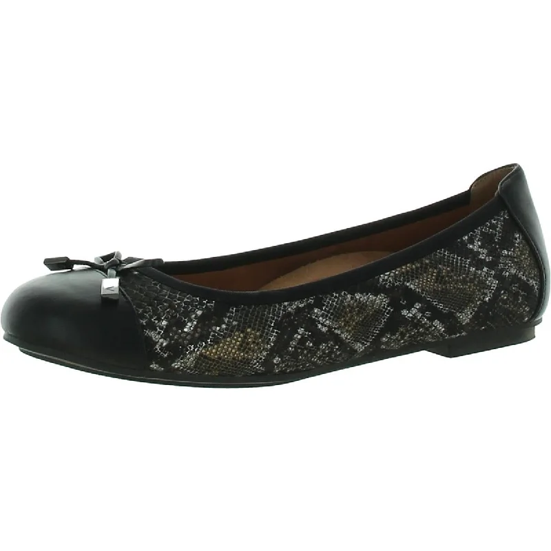 Men's Oxford shoes with a smooth leather upper and a leather soleVionic Womens Minna Leather Snake Print Ballet Flats