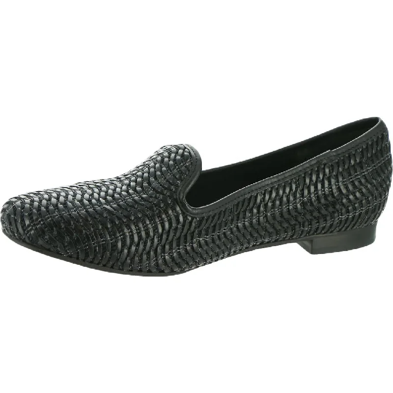 Men's Oxford shoes with a decorative inlay on the toeWalking Cradles Womens Foster Woven Slip On Smoking Loafers