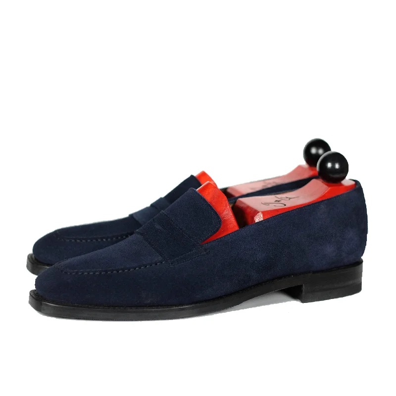 Men's loafers with a low - heeled designWashington - Dark Sapphire Suede