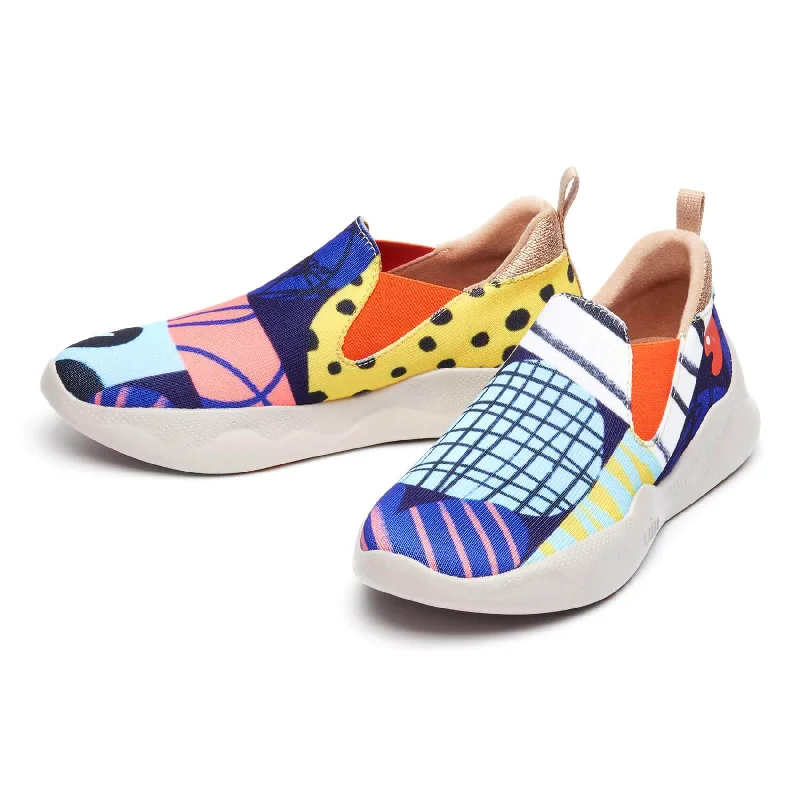 Low - Top Women's Tennis Sneakers in Bright Neon for a Pop of Color on the CourtString Art Mijas II