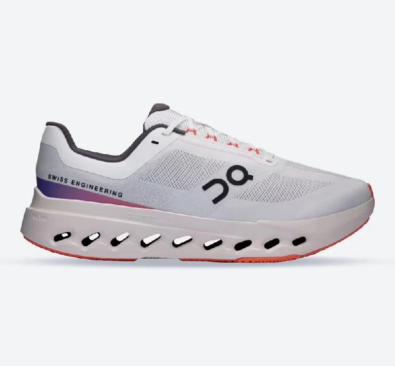 Women's Sneakers with Memory Foam Insoles for Exceptional Cushioning and ComfortWomen's Wide Fit On Running QC Cloudsurfer Next Wide Training Sneakers - White/Flame