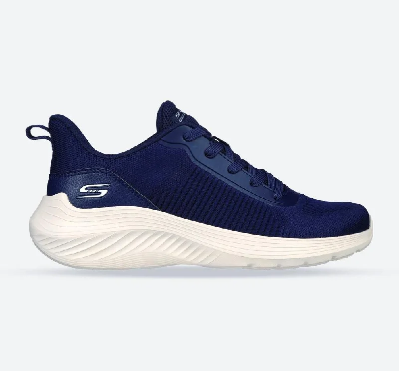 Chunky - Sole Women's Platform Sneakers in White for a Trendy Street Style LookWomen's Wide Fit Skechers 117470 Bobs Squad Waves Sports Sneakers - Navy