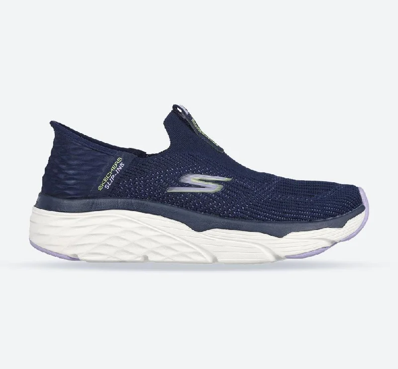 Women's Sneakers with Memory Foam Insoles for Exceptional Cushioning and ComfortWomen's Wide Fit Skechers 128571 Max Cushioning Smooth Sneakers - Navy/Lavender